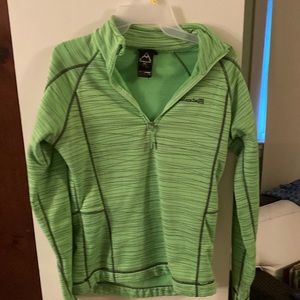 Bright neon green Quarter zip fleece